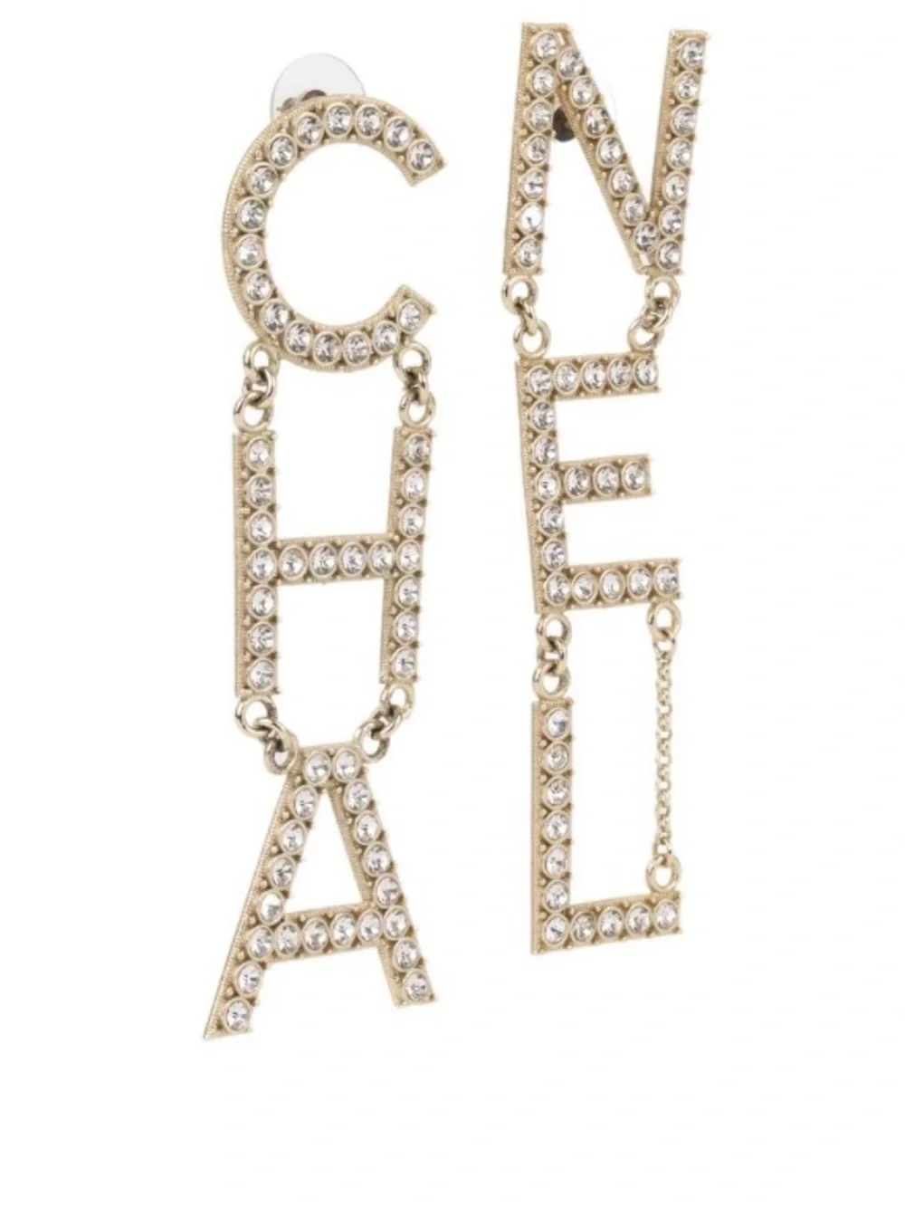 🪩 Crystal CHA NEL drop earrings 🆕
